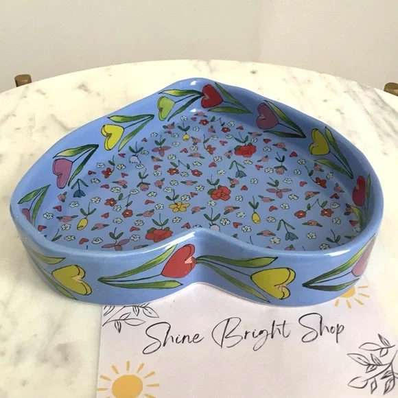 Anthropologie Mud Fairy Trinket Dish Jewelry Tray Glazed Stoneware New In Box - Picture 10 of 11